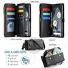 For Google Pixel 9 Pro XL 8Pro 7A Case with Pen Holder Slot, RFID Blocking Wallet Case with Card Holder Zipper Strap PU Leather