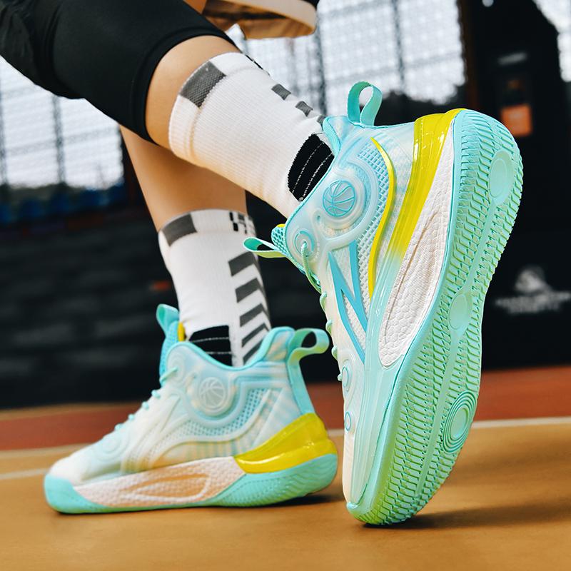 Basketballschuhe für Herren, atmungsaktiv, dämpfend, rutschfest, tragbar, Laufschuhe, Fitnesstraining, sportliche Basketball-Sneakers für Damen