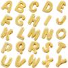 Gold Plated Brass Eco-Friendly Plating A-Z Initial Letter Beads, Cute DIY Jewelry Making Accessories Beads:VZ442