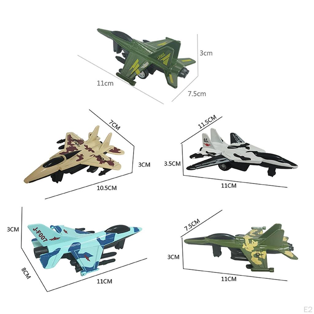 8x Alloy Fighter Toys Children Toy Aircraft Ornament Aviation Commemorate Durability Souvenir