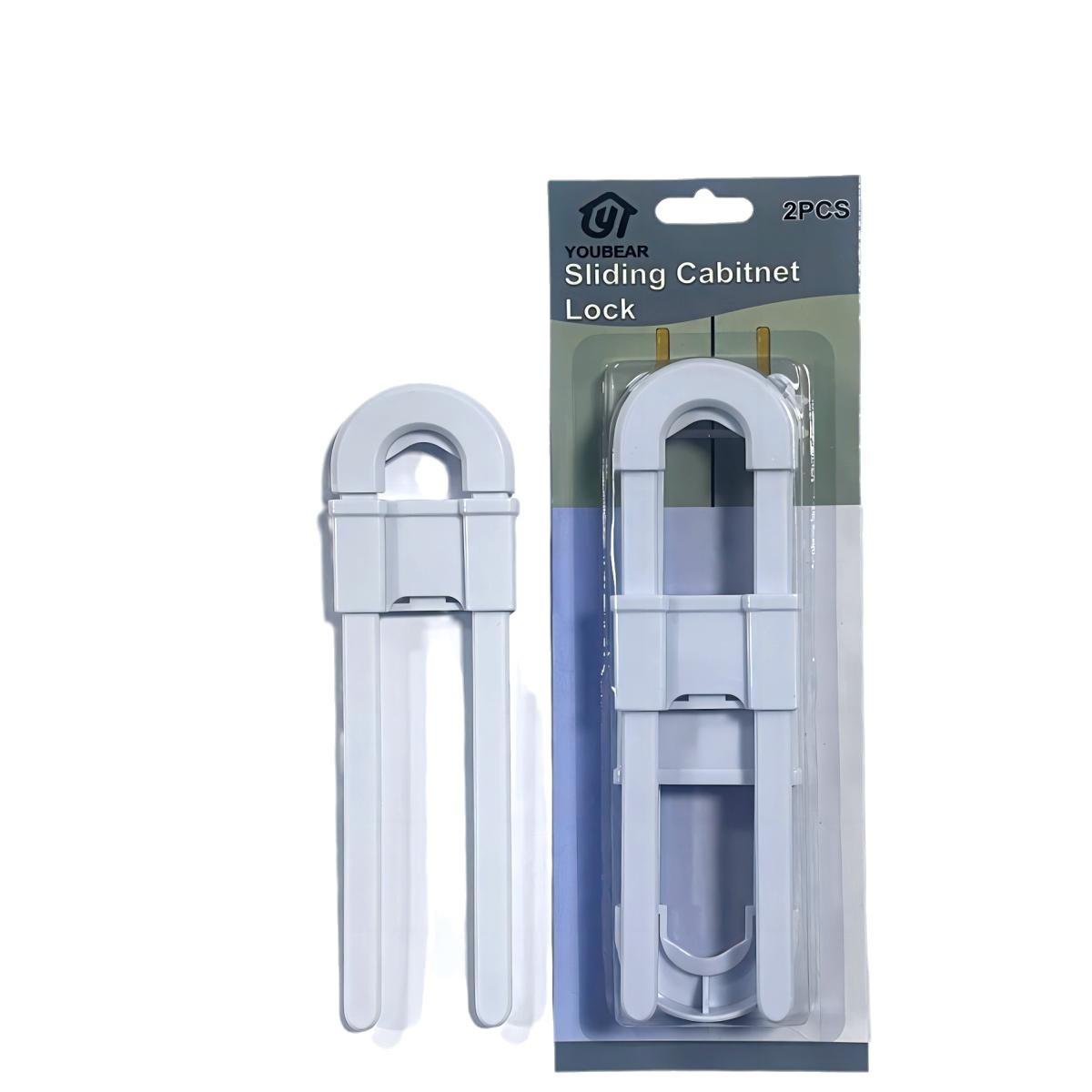 

1 шт. Детское защитное оборудование от столкновений и защемлений, замок для детского шкафа на противоположной двери, детский защитный замок белый