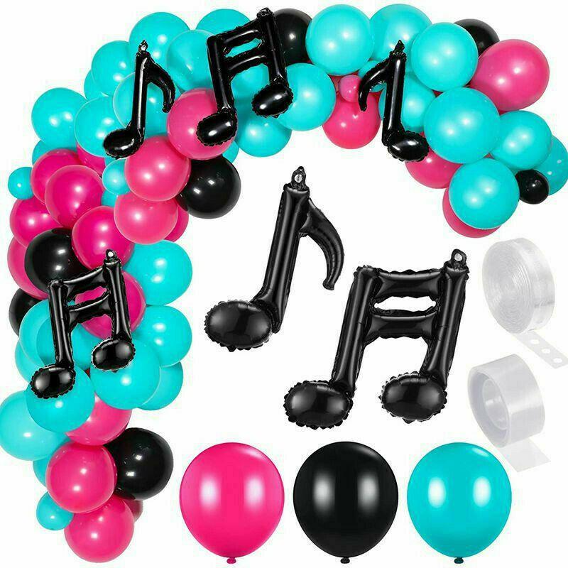 Music Tik Tok Theme Birthday Party Decorations 139pcs Balloon Arch Kit Supplies