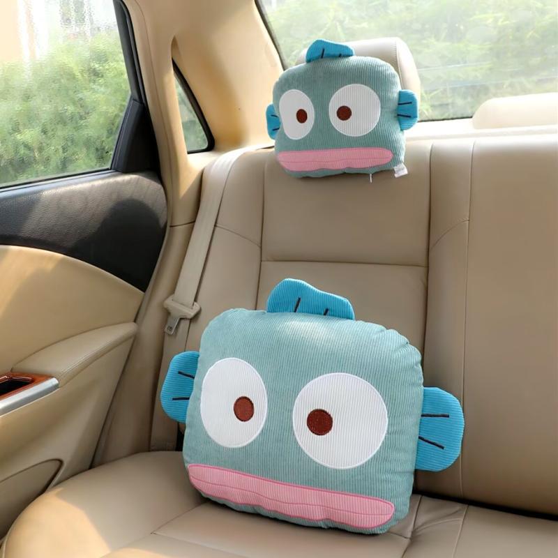 Cute Cinnamoroll & Pompompurin Plush Pillow Headrest for Car/Home