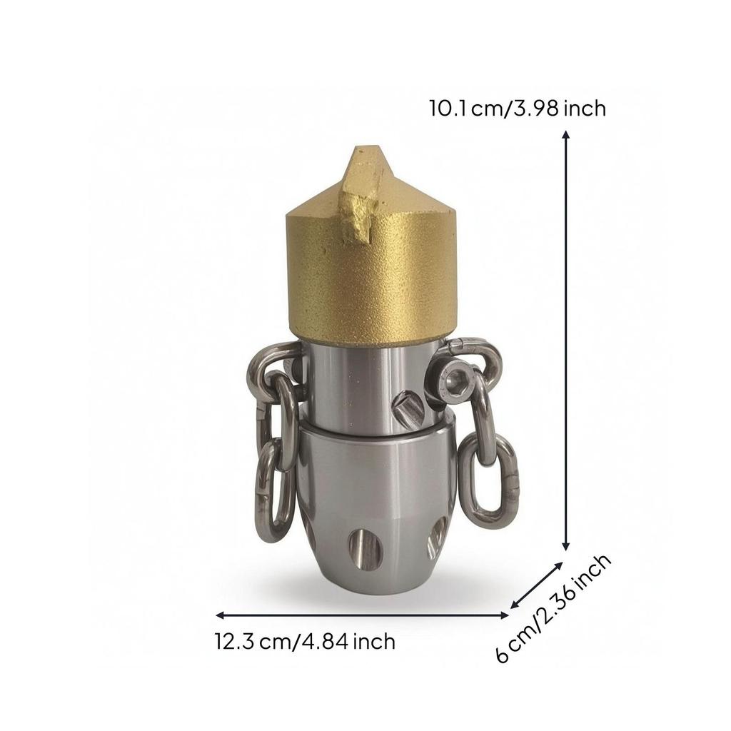 Rotating Sewer Nozzle Compact Drain Cleaning Heavy Duty for Sinks