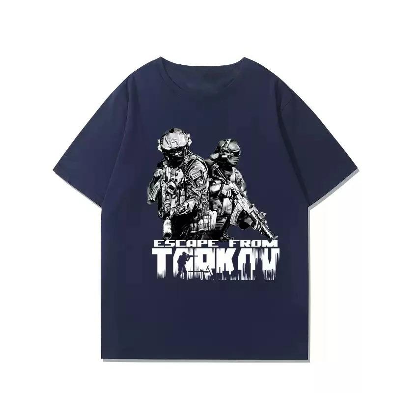 2026 Escape From Tarkov Koszulka Casual Dla Entuzjastów Unisex Ultra-Miękka Bawełna Okrągły Dekolt Wszechstronna Gamingowa Streetwear Codzienne Ubranie