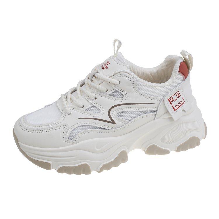 Thick-soled dad shoes for women 2025 spring new models, the popularity has increased, little white shoes, mesh breathable sports versatile cas