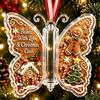 Geschenke für Familie Freunde Schmetterling Bargeldgeschenk Schmuckstück, Weihnachts-Geldhalter Hängende Dekoration mit festlichem Urlaubs-Haus-Druck, Acryl-Baum-Anhänger