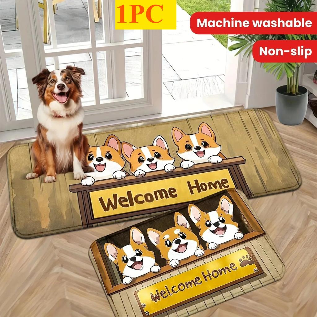 1PC WELCOME Charactor Door Mats Kitchen Rugs Non-Slip Pop arts design Bedroom Rugs Bath Mat Carpet for Home Sink Laundry Decor