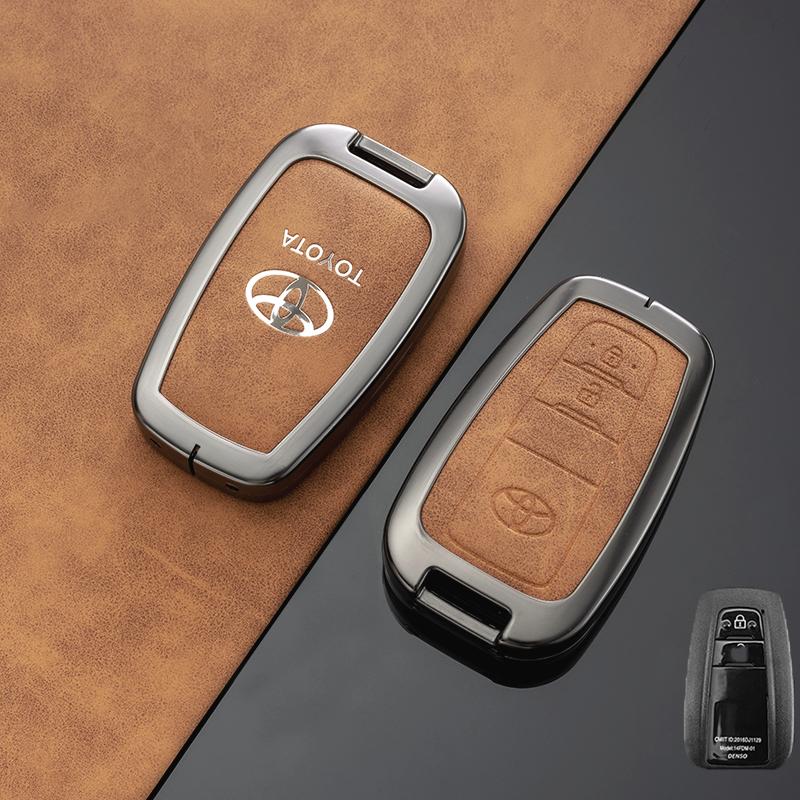 

2026 Hot For Toyota Hub Caps Alloy Car Key Case Cover Shell Accessories For Toyota Prius Camry Corolla C-HR CHR RAV4 Prado Izoa