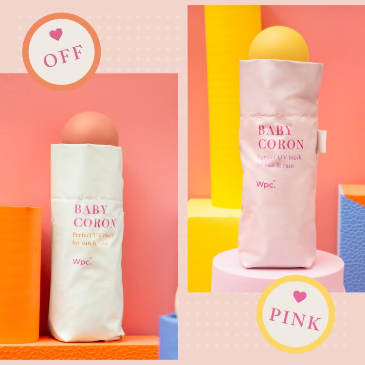 Sun Blackout Baby Pink Light UV Heat Rain or Lightweight Folding Perfect for and and Colorful for Product [2025] Wpc. Umbrella, Cologne, Mini, (100%