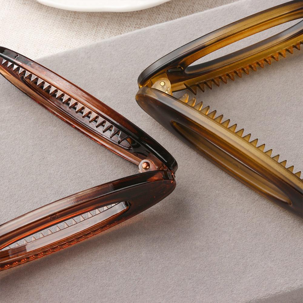 Leopard Print Banana Clip Oval Anti Slip Ponytail Clip Fashion Versatile Hair Clamp Headwear Hair Accessories Korean Headwear