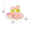 Decorative Soap Tray with Elegant Floral Pattern - Water Draining and Wall-Mounted Soap Container for Bathroom and Kitchen