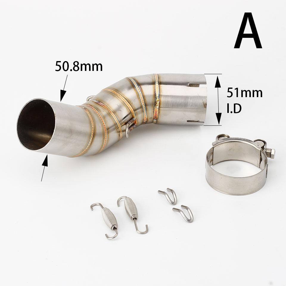 Motorcycle exhaust For Kawasaki Z900 Z900e 2017 - 2021 Motorcycle Z900 Exhaust Modified Z900 Link Pipe Z900 carbon fiber cover A
