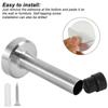 Collision Stainless Steel Self Adhesive Noiseless Door Stopper Buffer Catch Door Rubber Stop Holder