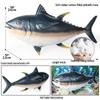 Large Yellowfin Tuna Soft Rubber Toy - Children's Ocean Animal Model for Cognitive Learning and Aquarium Decoration