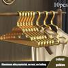 5/10pcs Golden Durable Children Clothing Aluminum Alloy Clothing Hanger Domestic Adult Hanging Coat Hanger Supplies Organizer