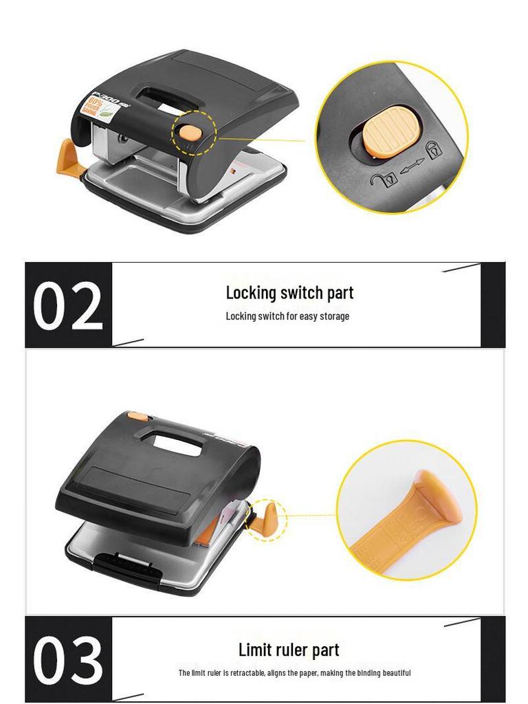 Flagwen P-300 Labor-Saving Punch Machine: 60% labor reduction, punches up to 30 sheets with round or double holes.