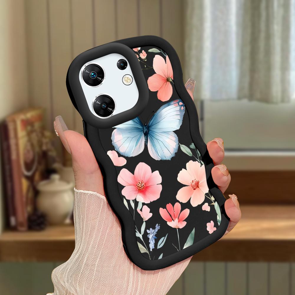 Big Wave Edge Material din silicon moale Husă pentru telefon Macaron Carcasă de protecție antișoc din cauciuc pentru OPPO Reno Realme Infinix Tecno