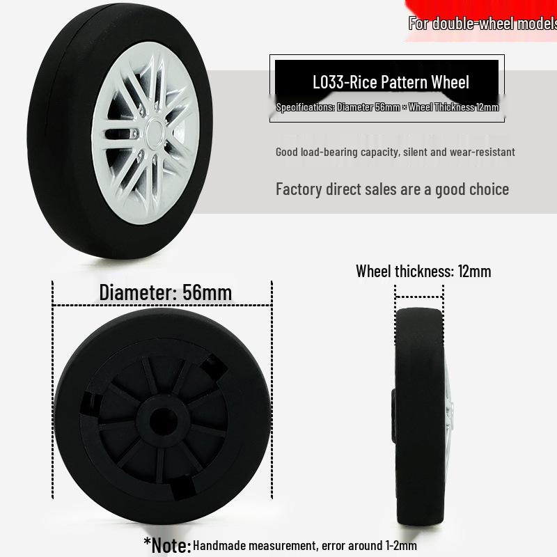 Universal Wheel Replacement for Luggage Suitcase: Leather Caster Rubber Roller Rim Repair Accessories