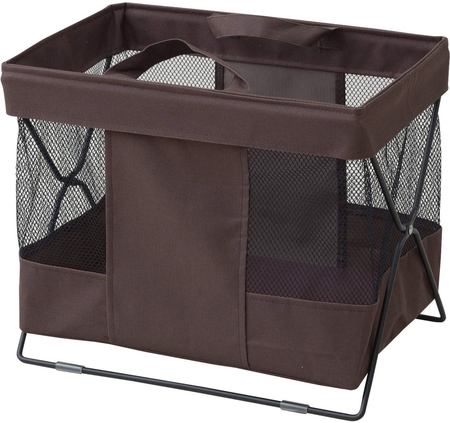 

YAMAZEN Basket Luggage Storage Box Mesh 37 Depth Brown (Width 25cm) HTB-S(BR)