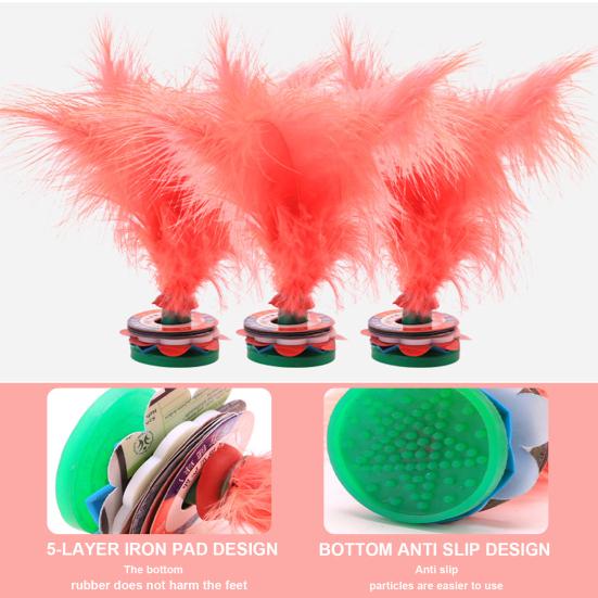 Kick Shuttlecock Stable Base Bright Color Improve Hand-eye Coordination Fluffy Primary Secondary School Students Game Shuttlecock Foot Sports