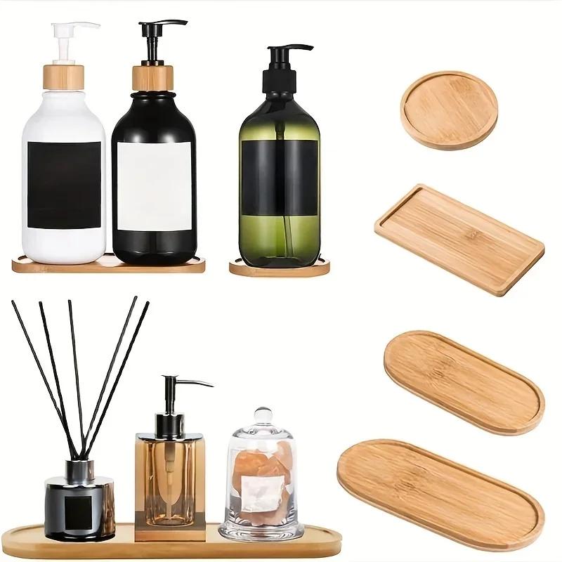 Multi Bamboo Tray Wood Saucer Flower Pot Tray Cup Pad Coaster Plate Kitchen Decorative Plate Creative Coaster Coffee Cup Mat