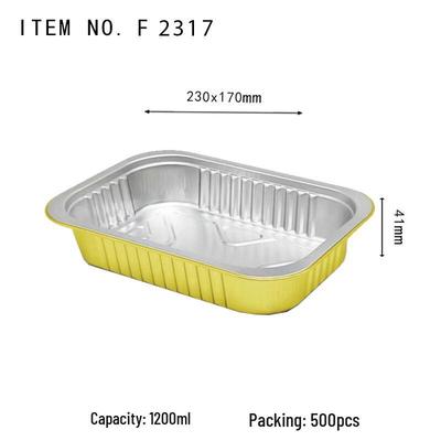 Disposable Golden Round Aluminum Foil Food Container
