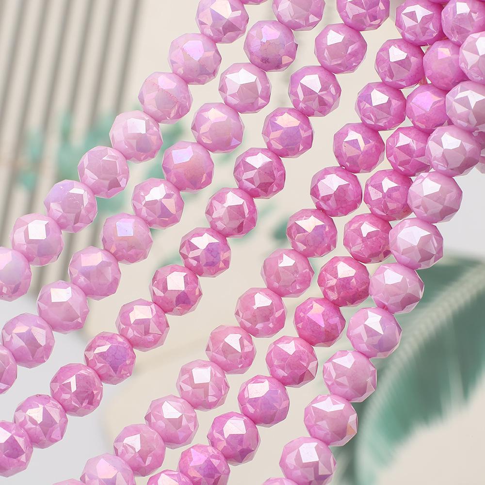 8mm Colorful Ceramic Glass Flower Beads for DIY Jewelry Bracelet