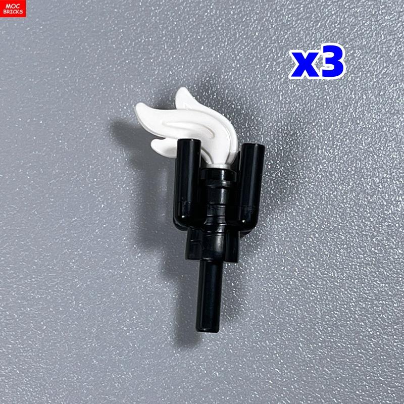 MOC Blocks Trans Leather Flame Fire Torch 2566 64647 4cm Figure Construction Bricks DO IT YOURSELF Playthings Ideal For Kids Dolls Gifts
