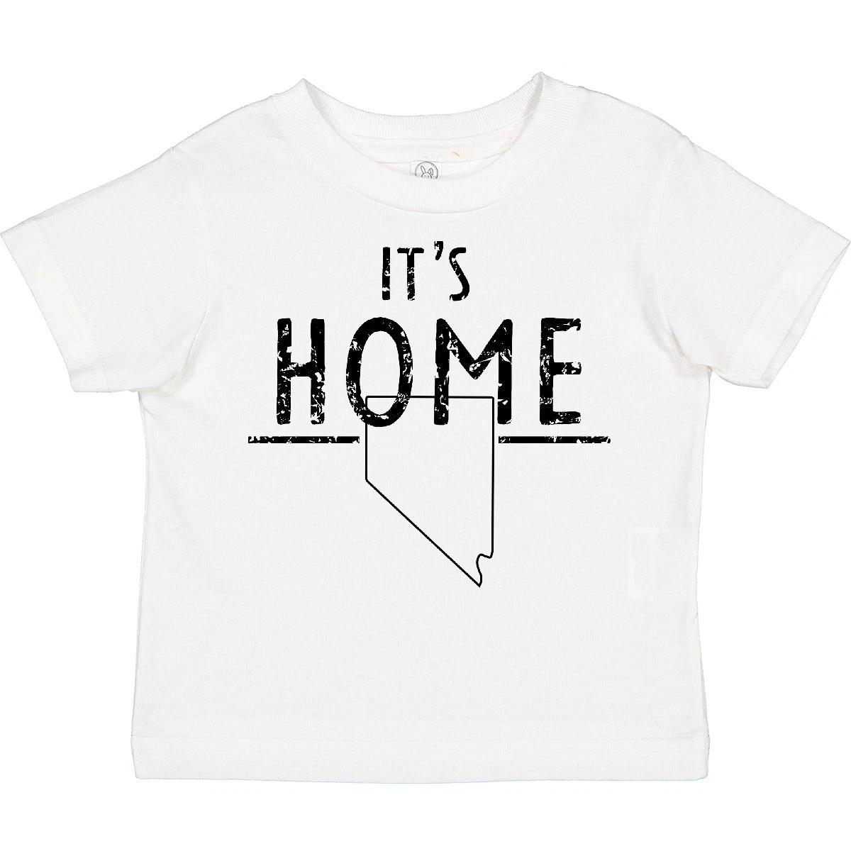 Inktastic It s Home- State Of Nevada Outline Distressed Text Toddler T-Shirt Las 110