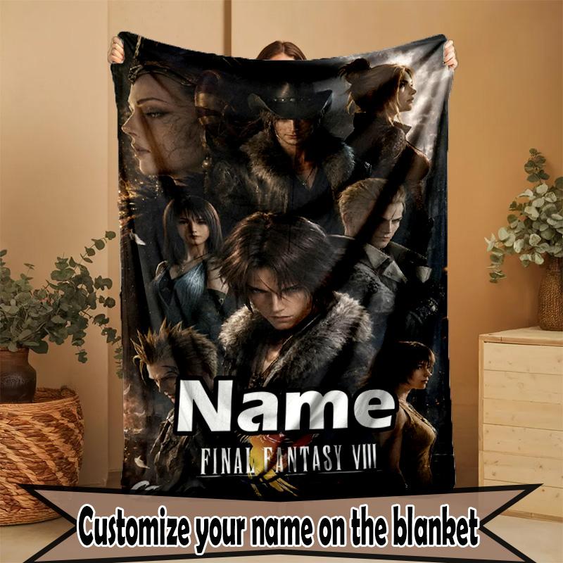 Custom Name Personalized Final Fantasy Print Blanket, Home Decor, Bedroom, Sofa, Camping, Couch, Gifts for Birthday ChristmasEnthusiasts