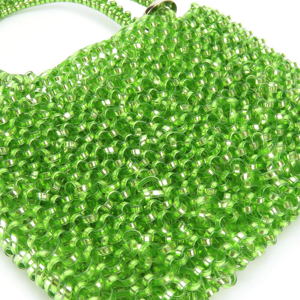 Used ANTEPRIMA Handbag Wire Bag PVC Green Party
