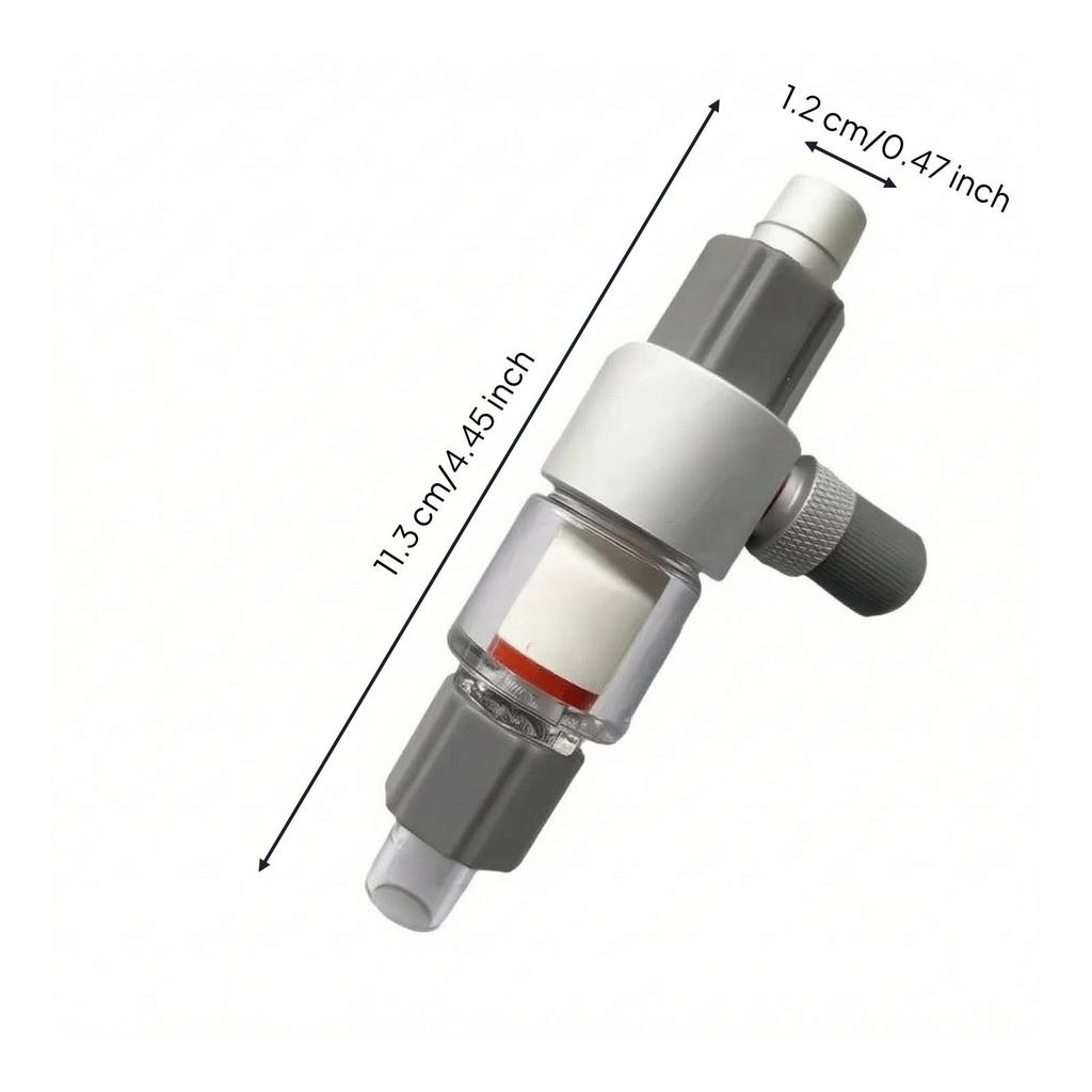 External CO2 Disperser | High Gas Dissolution, SpaceSaving, Inline disperser, for Planted Tanks