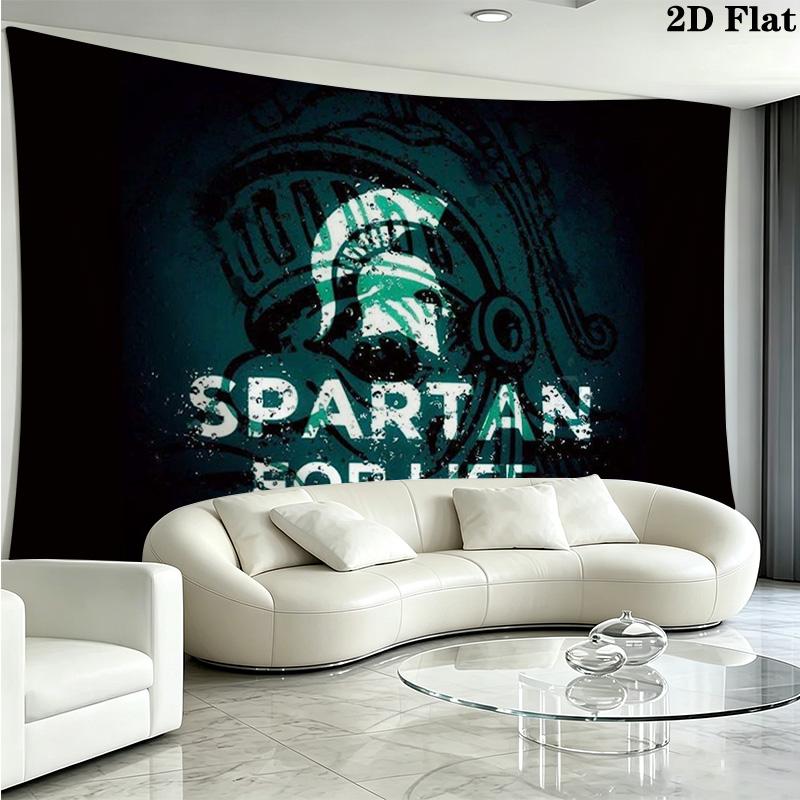 Michigan State Spartans football Wall Tapestry Aesthetic Wall Hanging Printed Fabric Blanket Decorative Tapestries for Bedroom Living Room Home Decor