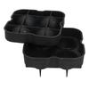 4 Grids Ice Ball Mold Reusable Food Grade Silicone Ice Ball Maker Tray Home Kitchen Utensils Black