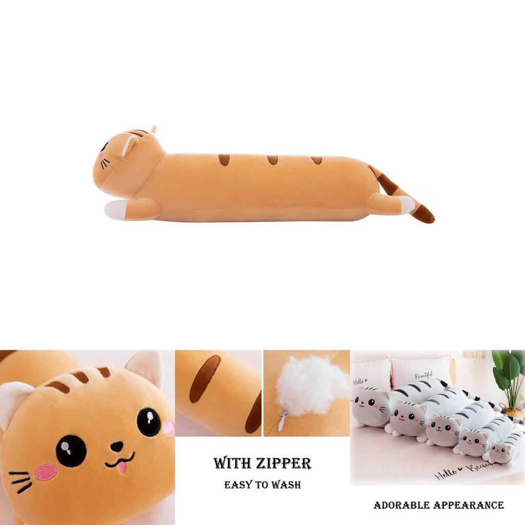 Long Cat Plush Toy Pillow Kids Birthday Gift Home Decor