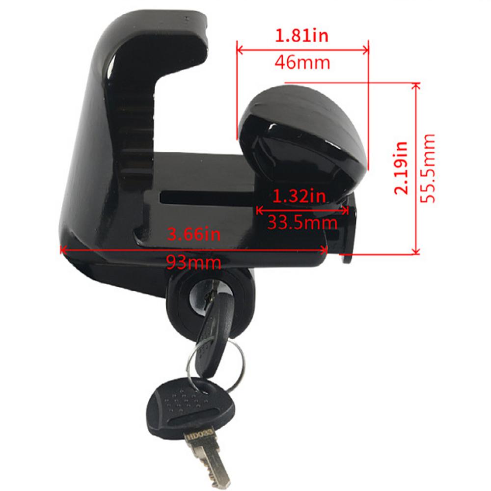 

Замки для прицепа для путешествий с ключами, набор замков для прицепа для автофургона, регулируемый крюк для замка прицепа для автофургона, аксессуары для защиты прицепа чёрный