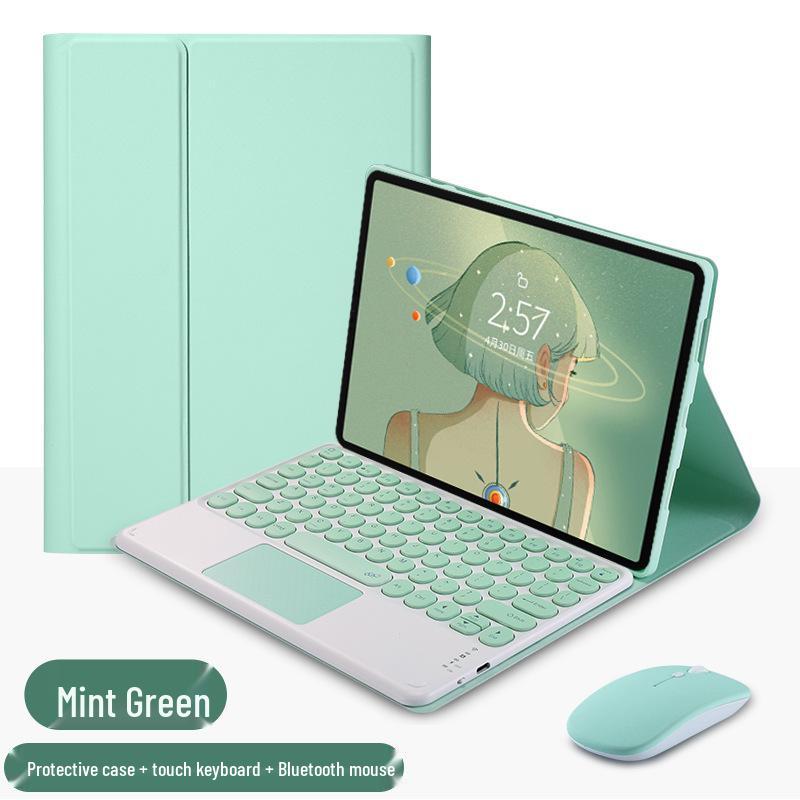 Xiaomi Pro5/RedmiPad SE11 11.2" Tablet Case with Bluetooth Keyboard, Leather, Russian Layout