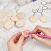 150Pcs/1box DIY Wooden Keychain Making Kit Key Rings - Create Unique and Personalized Keychains
