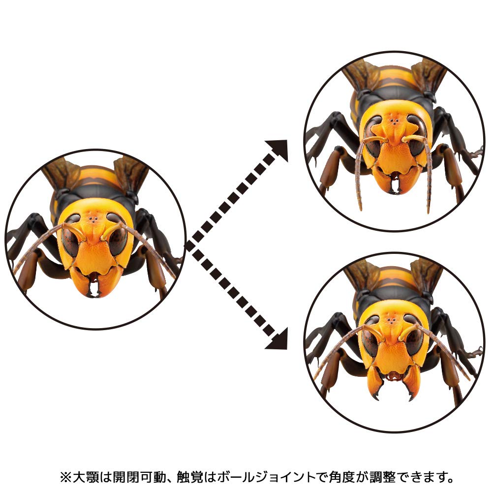 Kaiyodo Rebogio Giant Hornet, Approximately 180mm in Length, PVC & ABS, Painted, Movable Figure, Resale, RG004S