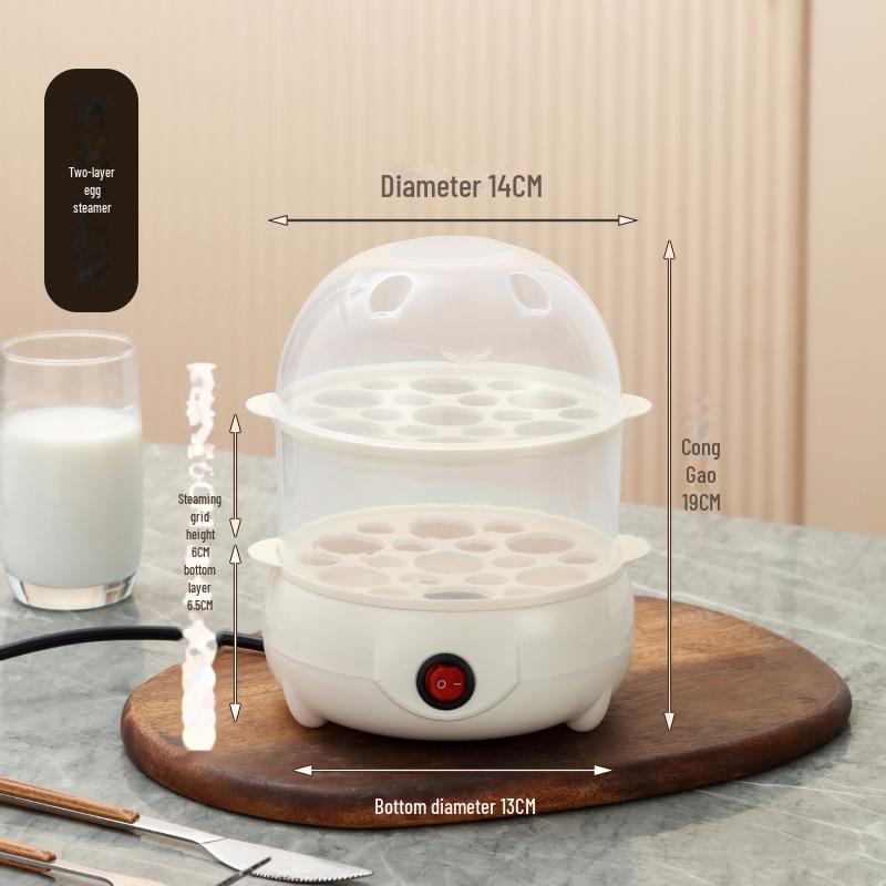 

Двухслойная пароварка для яиц: Многофункциональная машина для приготовления завтраков с автоматическим отключением и защитой от высыхания. Double Layer