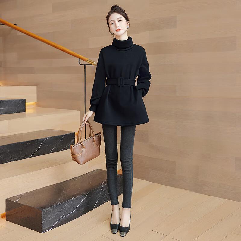 Women's Slimming Mock Neck Long Sleeve Drop Shoulder Sweatshirt