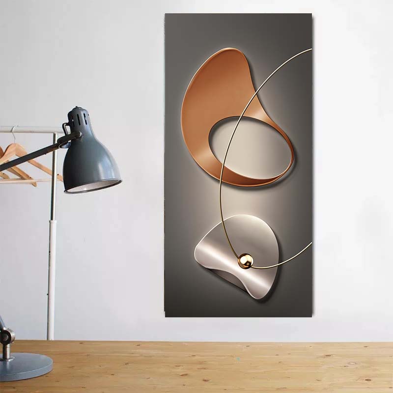 Lüks Soyut Geometri Tablo Daire Çizgileri Duvar Sanatı Tuval Posterler ve Baskılar Modern Duvar Resimleri Oturma Odası Dekoru için