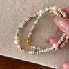 A Niche Retro Light Luxury Double-layer Stacked Magnetic Buckle Shaped Bead Bracelet