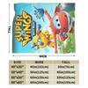 Super Wings Cartoon Flannel Blanket Car Robot Funny Throw Blanket for  Sofa Bedding Lounge 150*125cm Rug Piece,