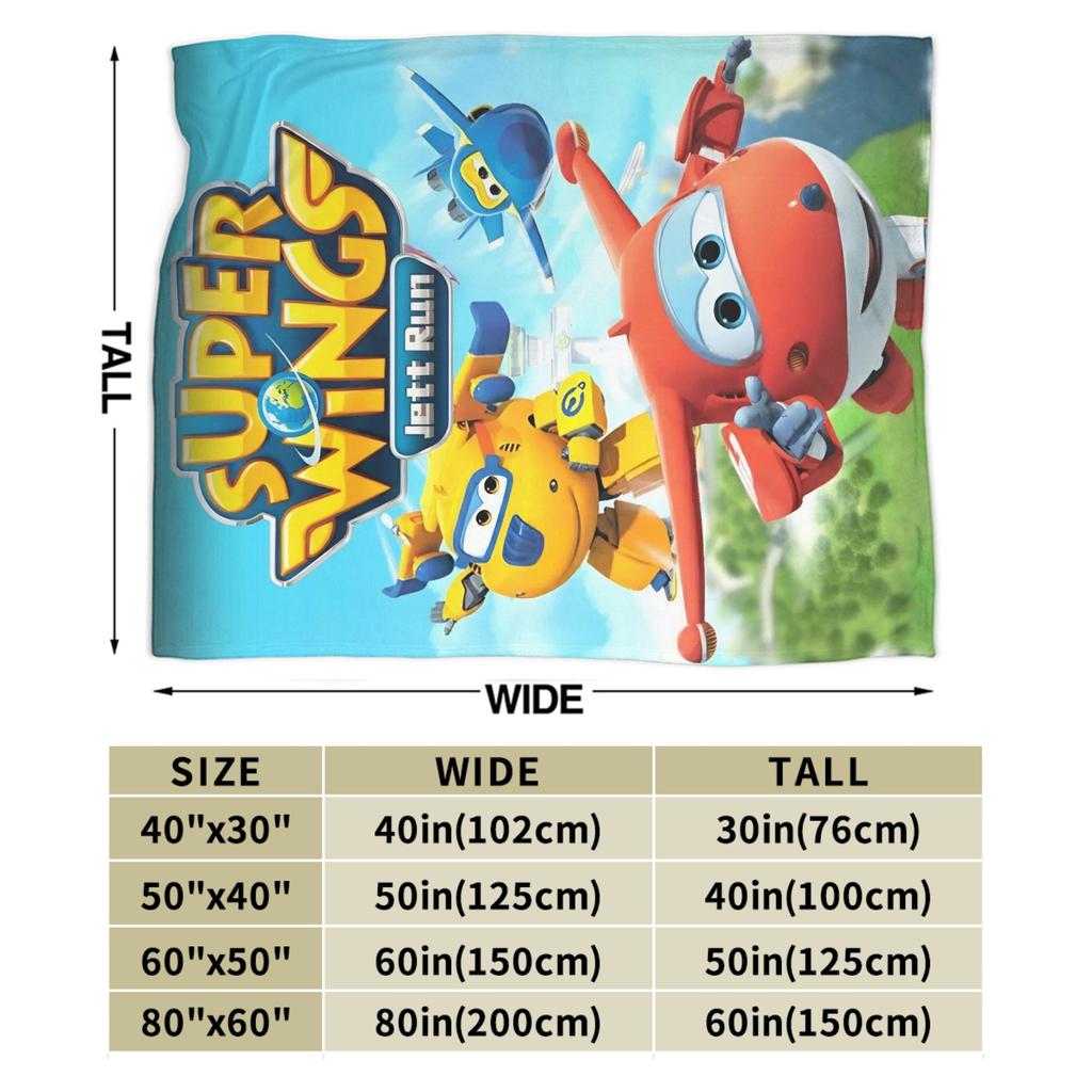 Super Wings Cartoon Flannel Blanket Car Robot Funny Throw Blanket for Sofa Bedding Lounge 150*125cm Rug Piece,