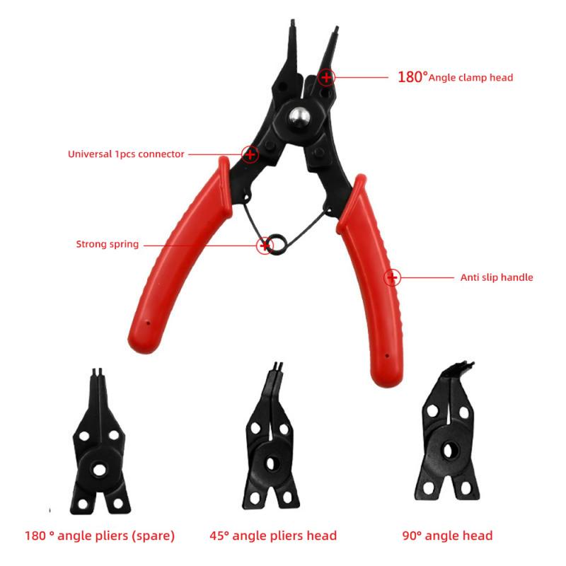 IN 1 Multifunctional Snap Ring Pliers Multi Tools Multi Crimp Tool Internal External Ring Remover Retaining Circlip Pliers