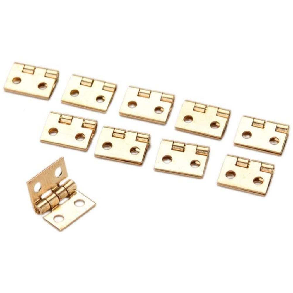 50pcs Mini Metal Hinge Furniture Hinges Doors Cabinet Brass Hinges Jewelry Wooden Boxes Luggage Hinges Home Hardware
