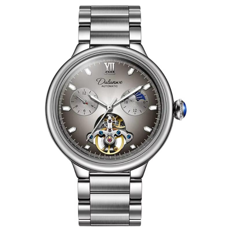 Men Mechanical Wristwatches 3ATM Waterproof Automatic Watch Moon Phase Tourbillon Sports Watch
