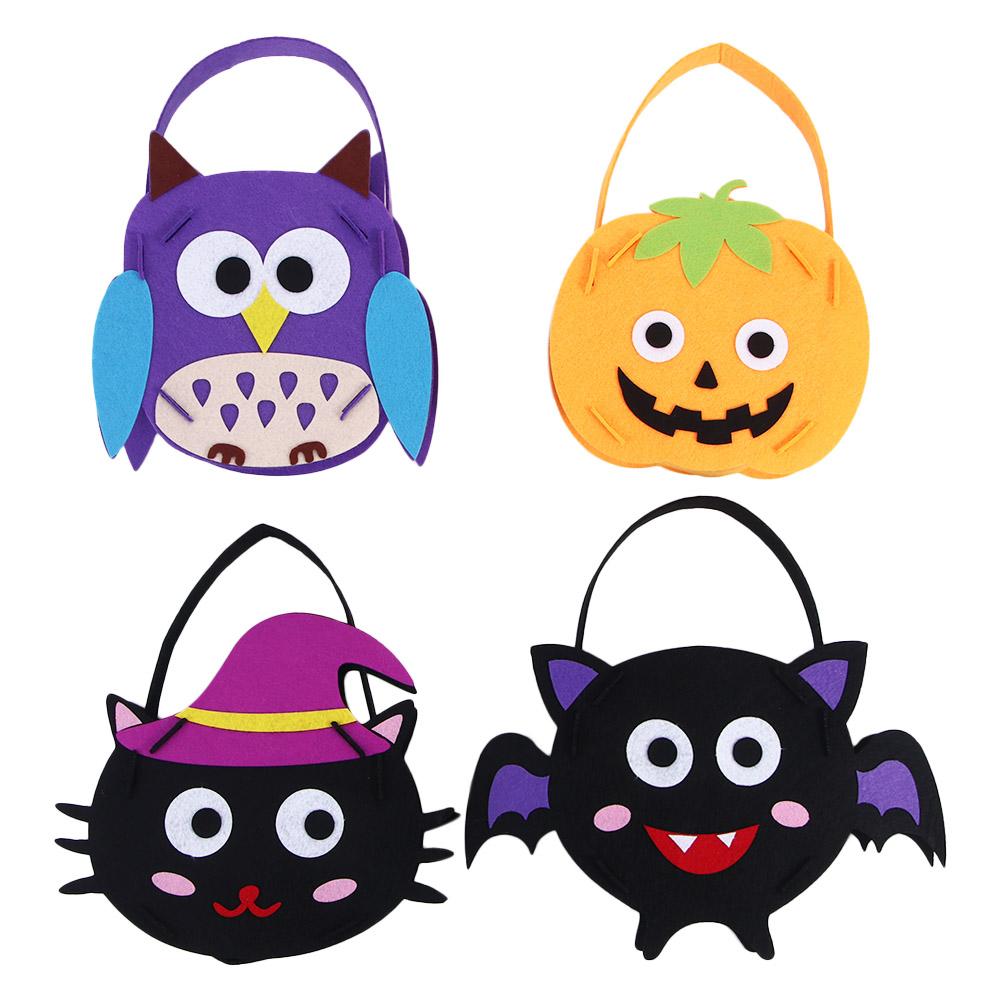 Children Kids Trick Or Treat Storage Bucket Halloween Candy Bag Halloween Decoration Gift Basket